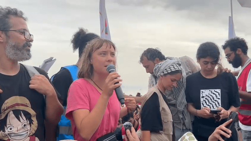 Greta Thunberg sufre ataque de dron mientras viajaba a&nbsp;Gaza