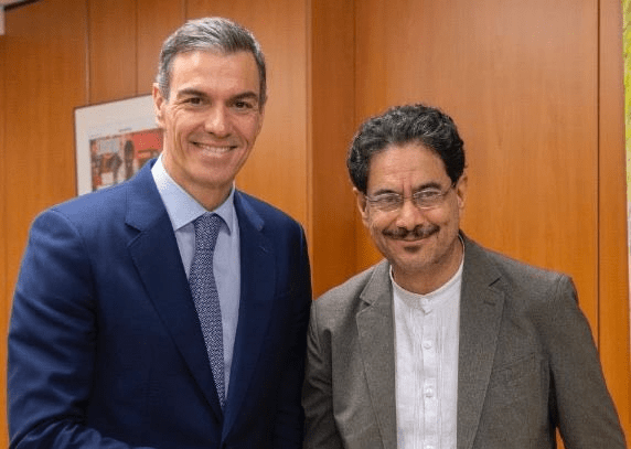 Iván Cepeda se reunió con el presidente Pedro Sánchez en España