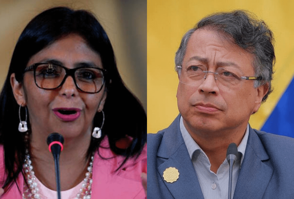 Delcy Rodríguez rechaza propuesta de Petro de arancel cero con Venezuela