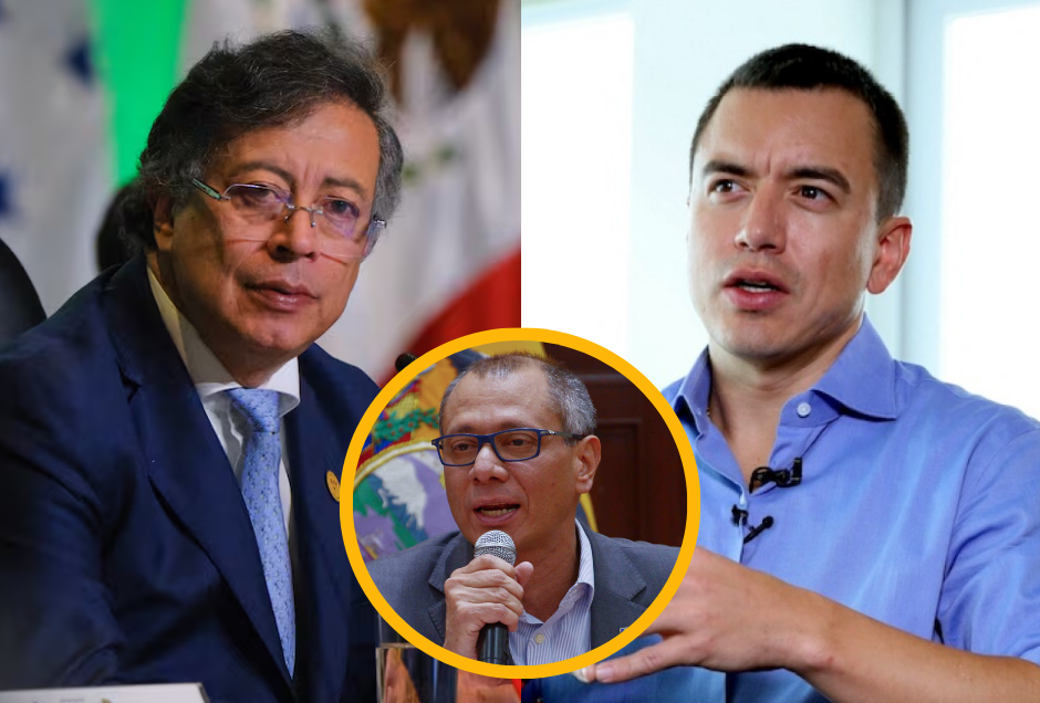 Gustavo Petro llama “preso político” a Jorge Glas y Daniel Noboa le&nbsp;responde